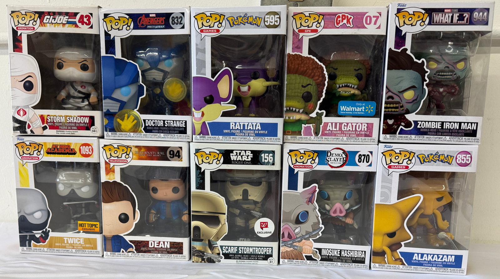Funko Pop Vinyl Figures Lot of 10 Mixed Fandoms Storm Shadow Alakazam & More: Funko Pop Vinyl Figures Lot of 10 Mixed Fandoms Storm Shadow Alakazam & More