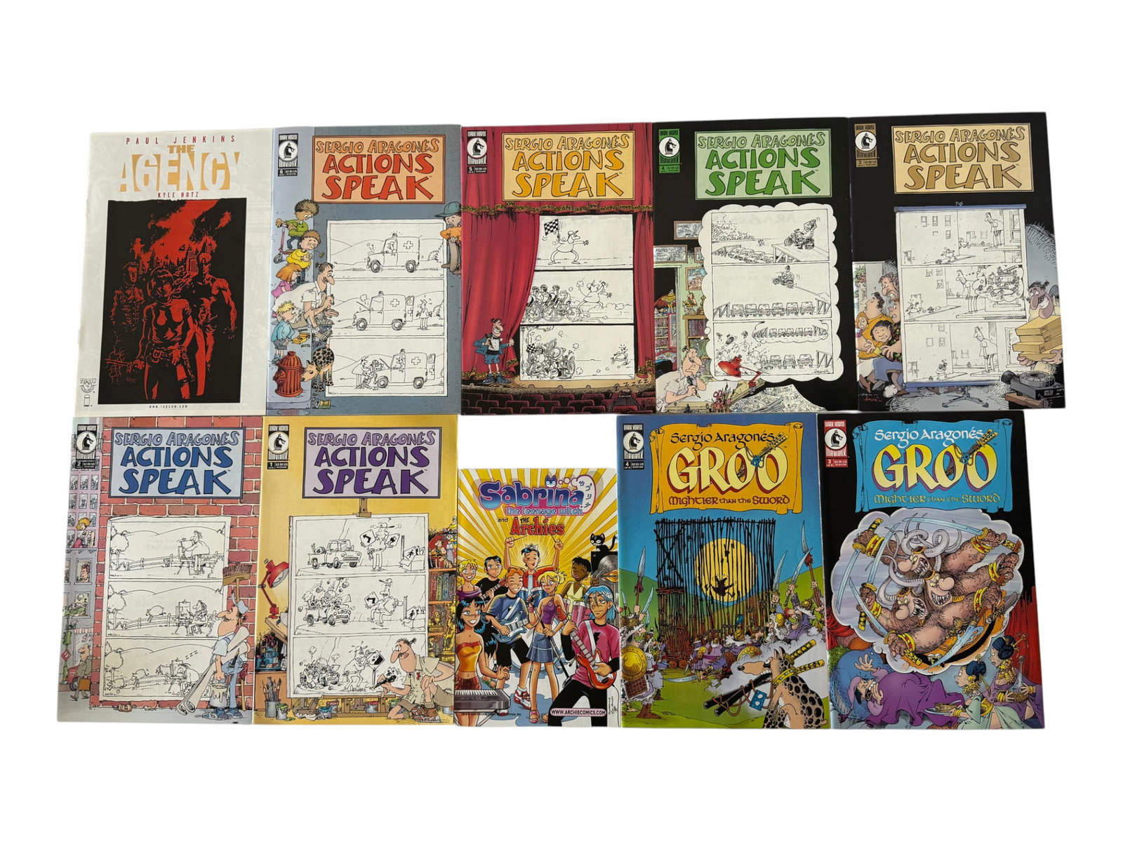 Sergio Aragones Actions Speak & Groo Comics Lot Dark Horse + Sabrina Archie: Sergio Aragones Actions Speak & Groo Comics Lot Dark Horse + Sabrina Archie