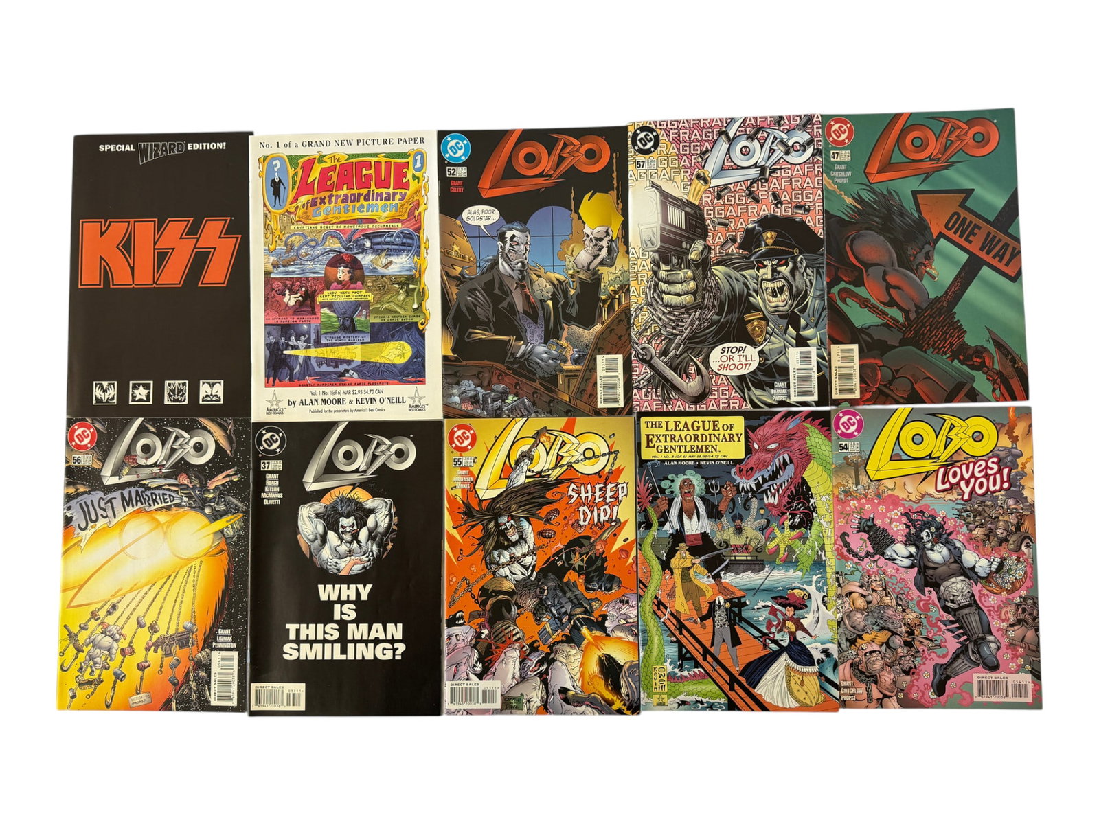 DC Comics Lobo Mixed Issue Lot + KISS Wizard + League of Extraordinary Gentlemen (1 of 1)