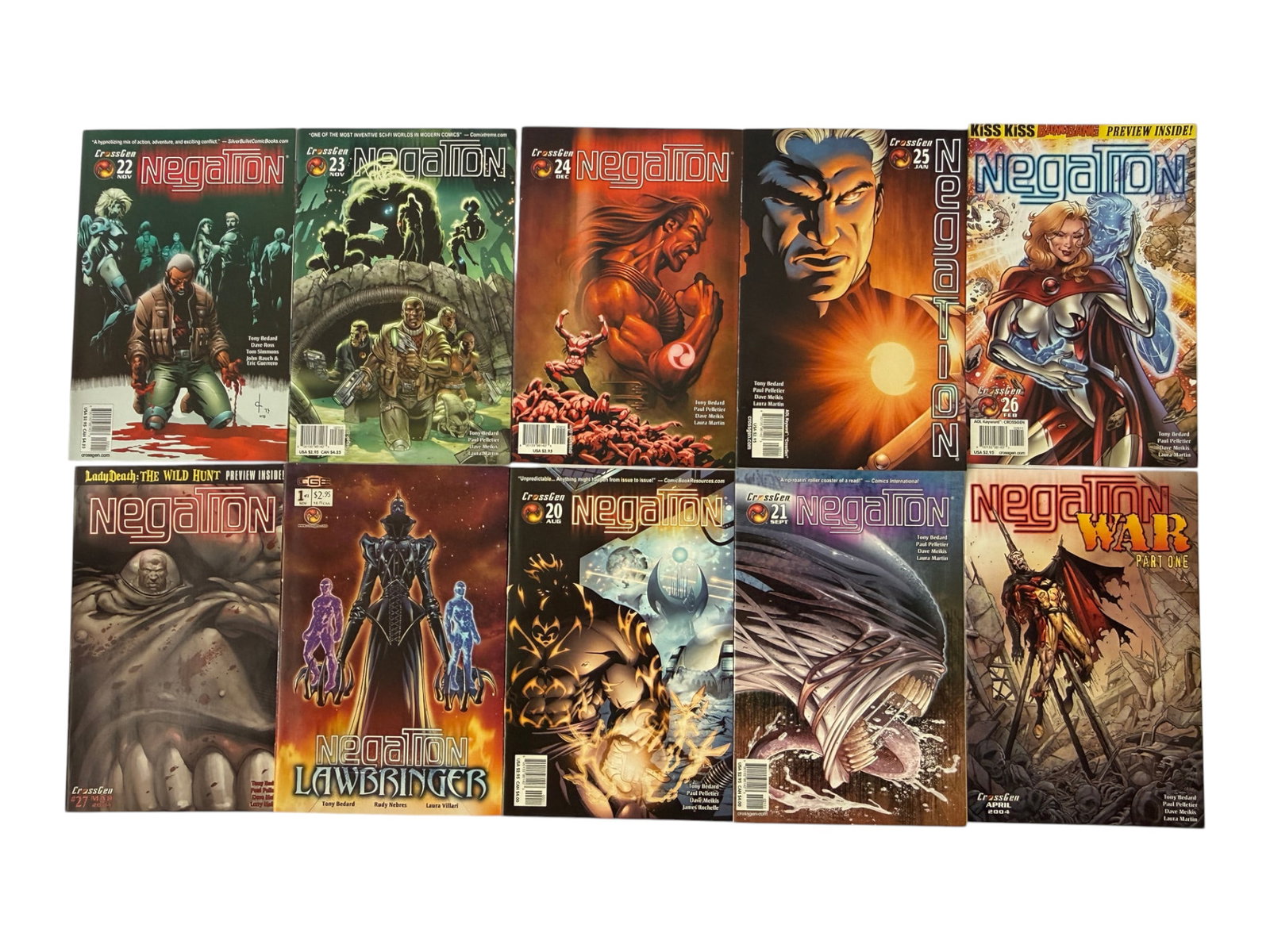Negation CrossGen Comics Mixed Lot x10 Issues #20-27 Lawbringer & War Part 1 (1 of 1)
