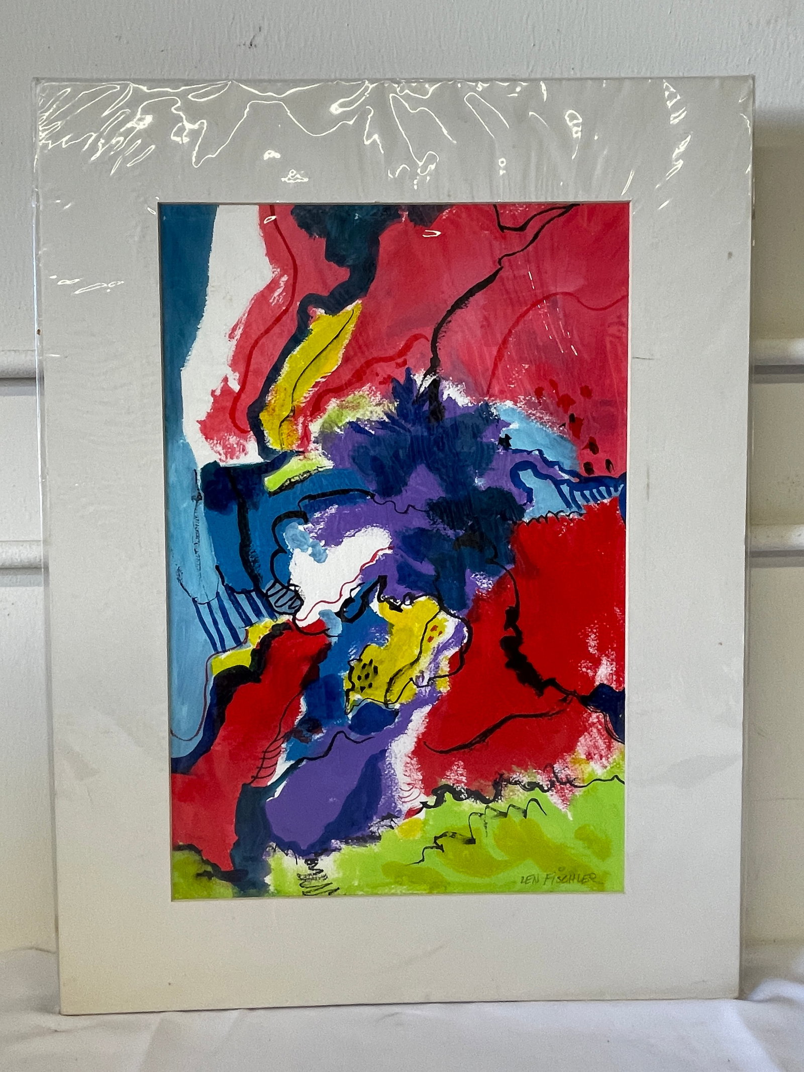 Mixed Lot: Vintage Comics & Zen Fischler Abstract Artwork on Paper: Mixed Lot: Vintage Comics & Zen Fischler Abstract Artwork on Paper