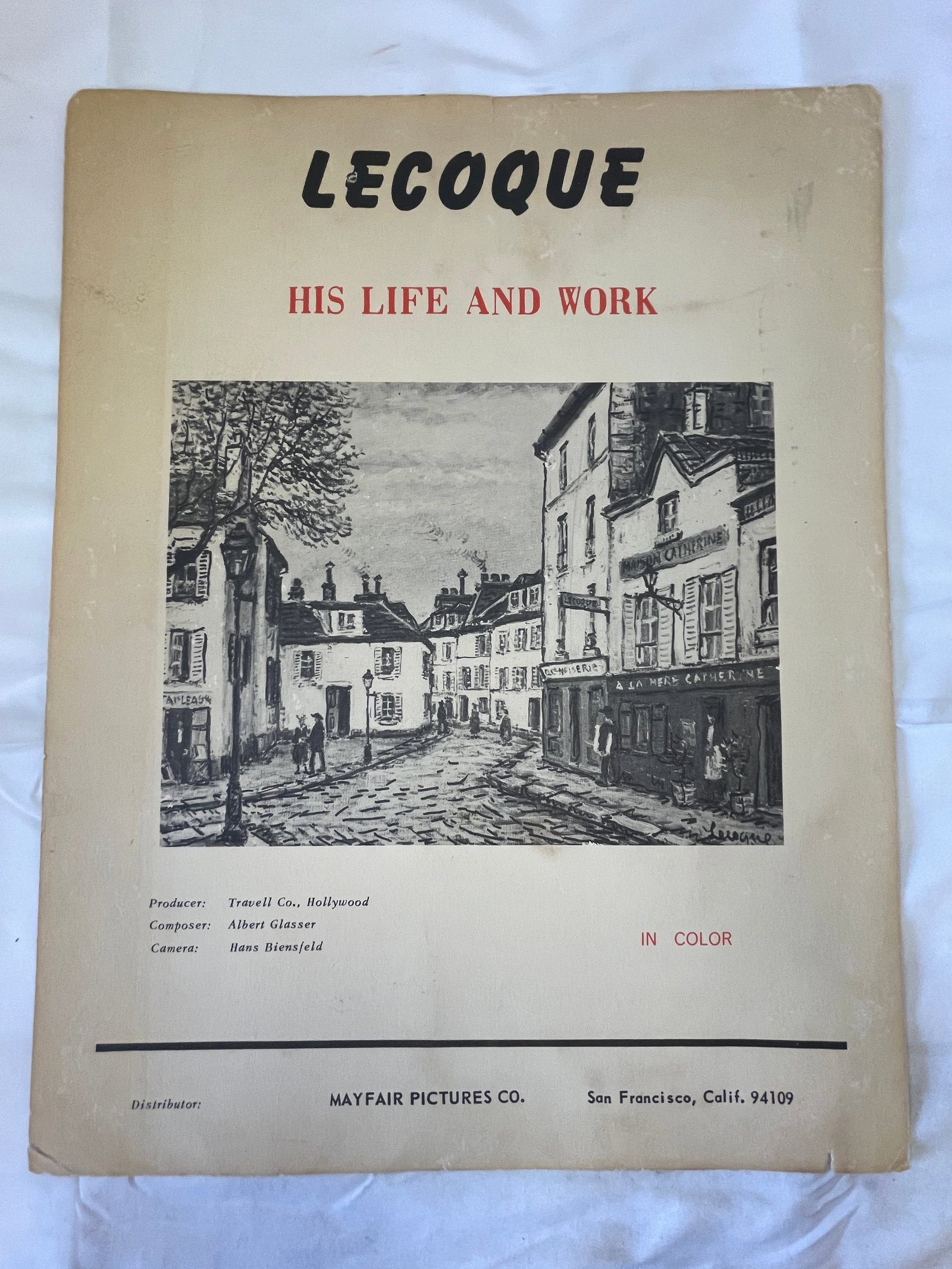 Lecoque His Life and Work Film Promotional Poster Mayfair Pictures Co. (1 of 5)