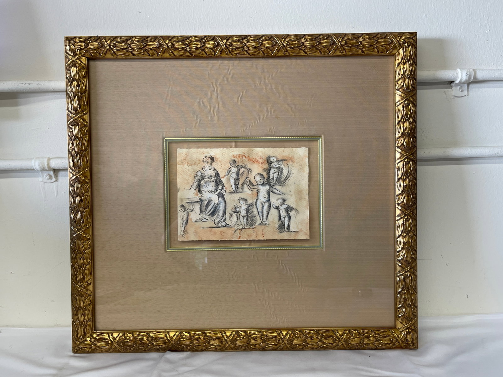 17th Century Italian Old Master Sketch & Gouache, Style of Tintoretto: 17th Century Italian Old Master Sketch & Gouache, Style of Tintoretto