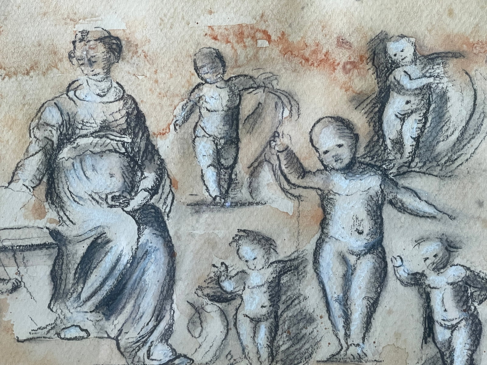 17th Century Italian Old Master Sketch & Gouache, Style of Tintoretto - 3