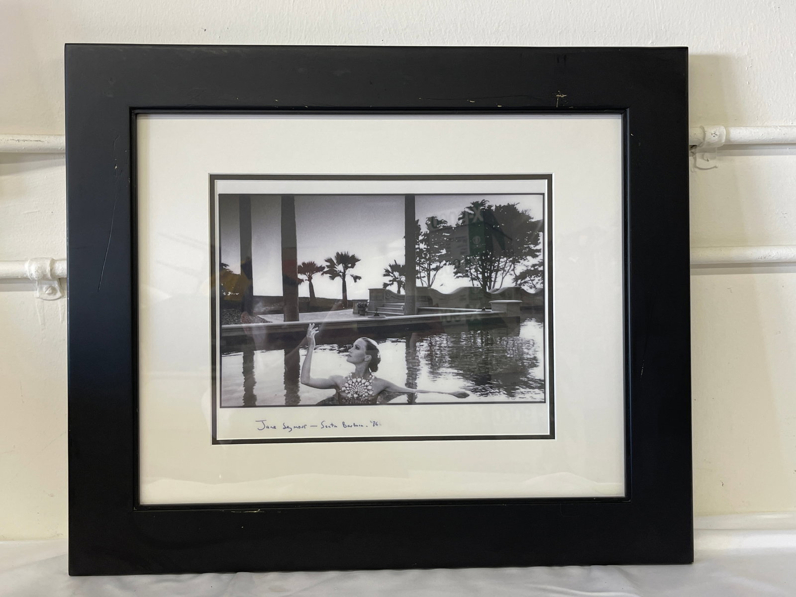 Jane Seymour Santa Barbara 1986 Framed Black & White Photograph: Jane Seymour Santa Barbara 1986 Framed Black & White Photograph
