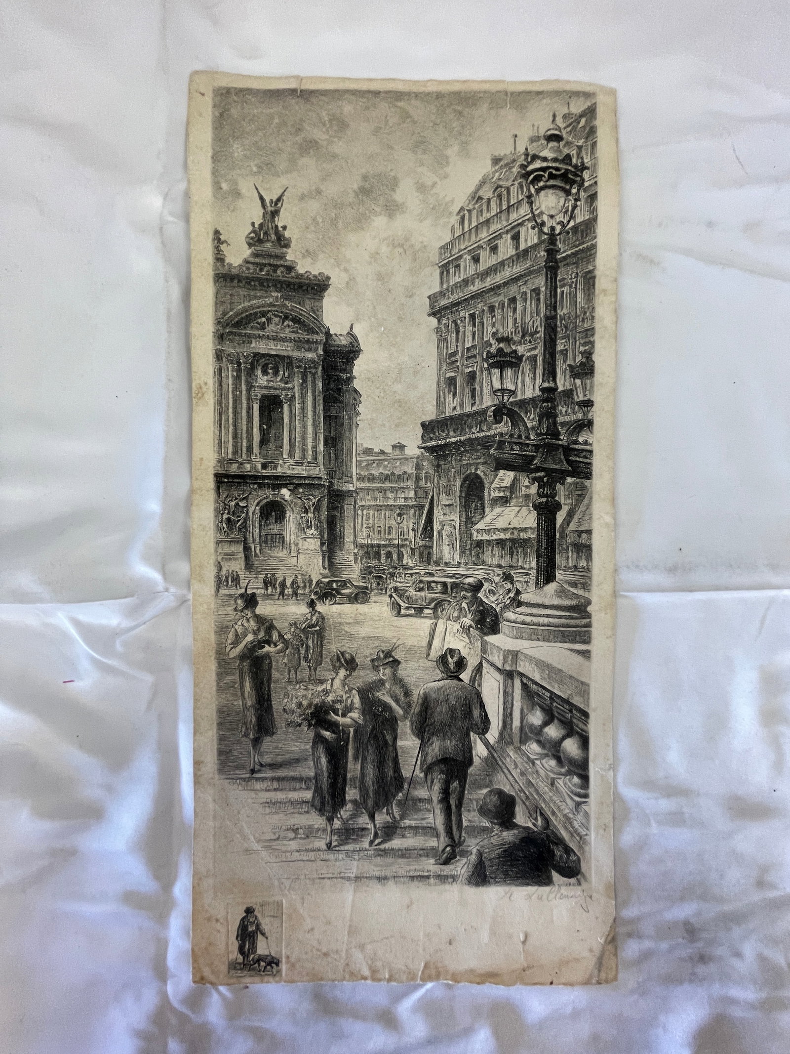 Aimé Dallemagne Original Etching L'Opera Paris Eau-Forte Gravure (1 of 6)