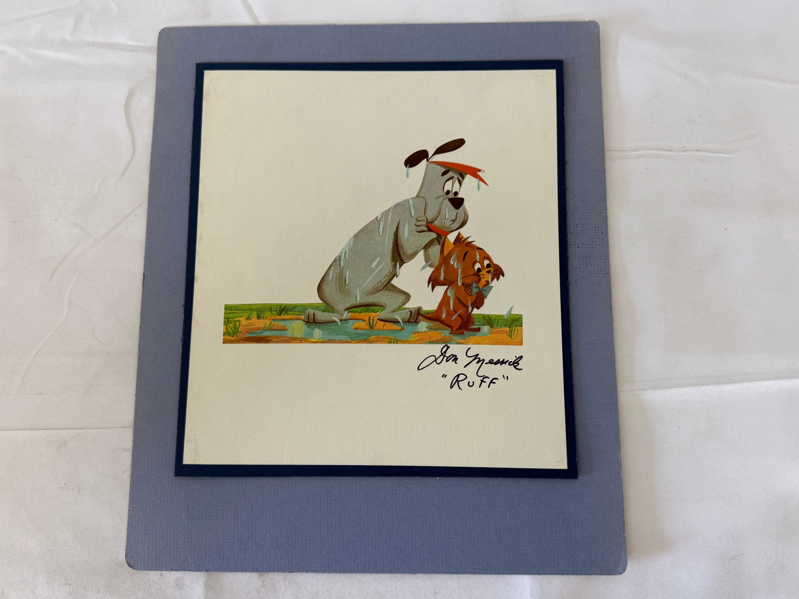 Ruff Hanna-Barbera Original Signed Storyboard Don Messick Autograph Matted (1 of 3)
