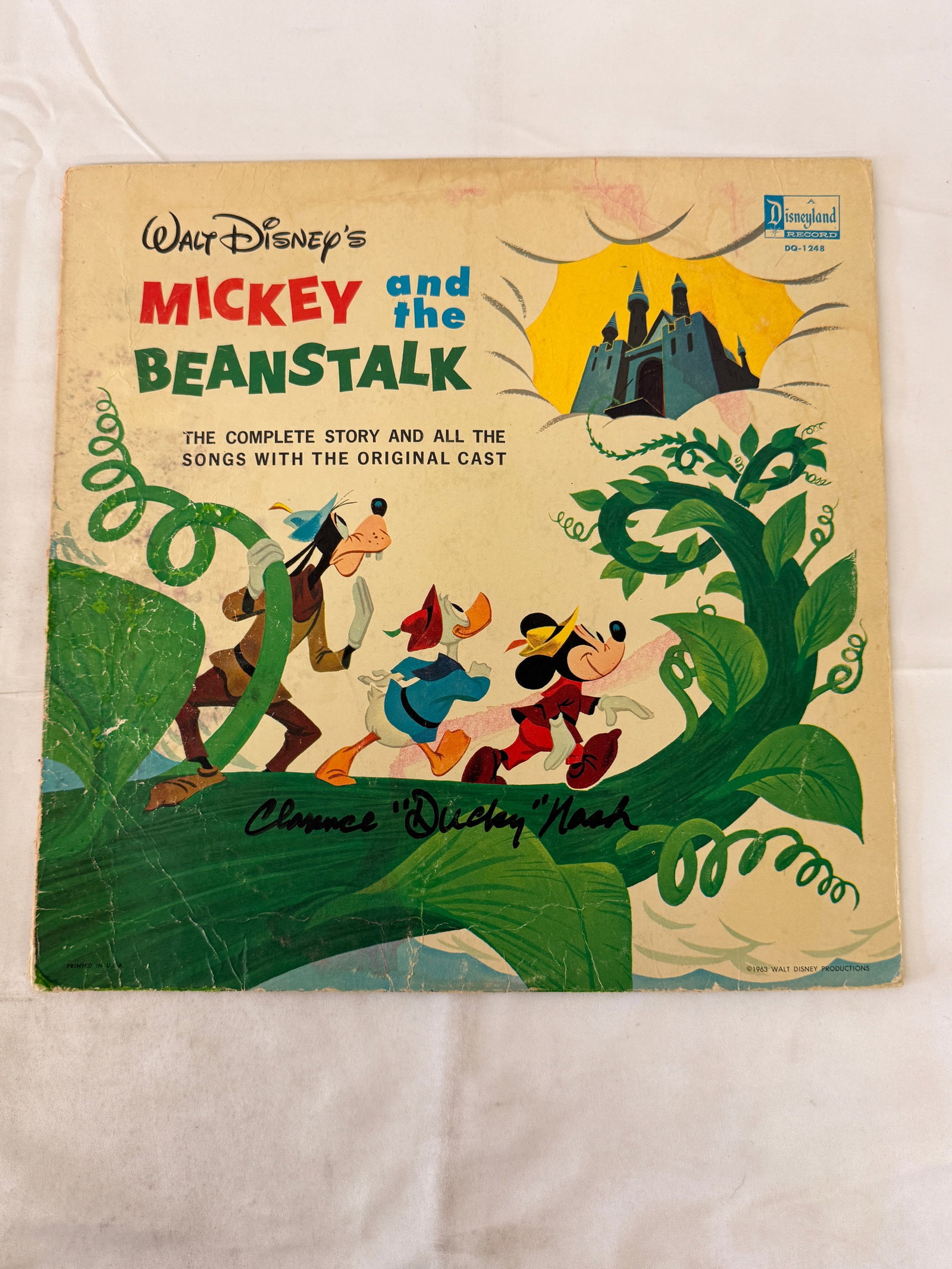 Walt Disney Mickey and the Beanstalk Signed Clarence Nash Vinyl LP Record 1963 (1 of 4)