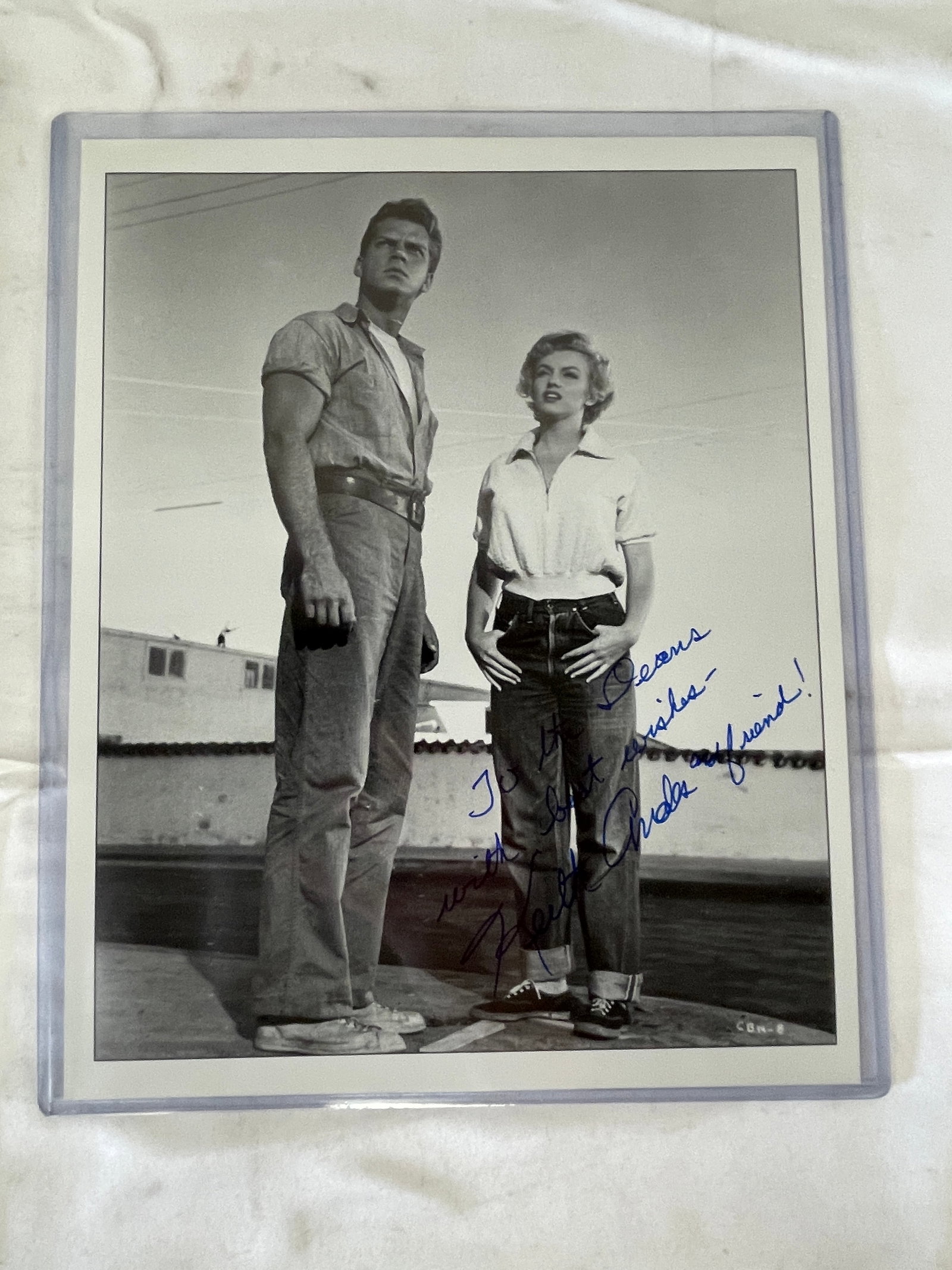 Keith Andes Signed 8x10 B&W Photo with Marilyn Monroe Clash By Night CBN-8 (1 of 6)