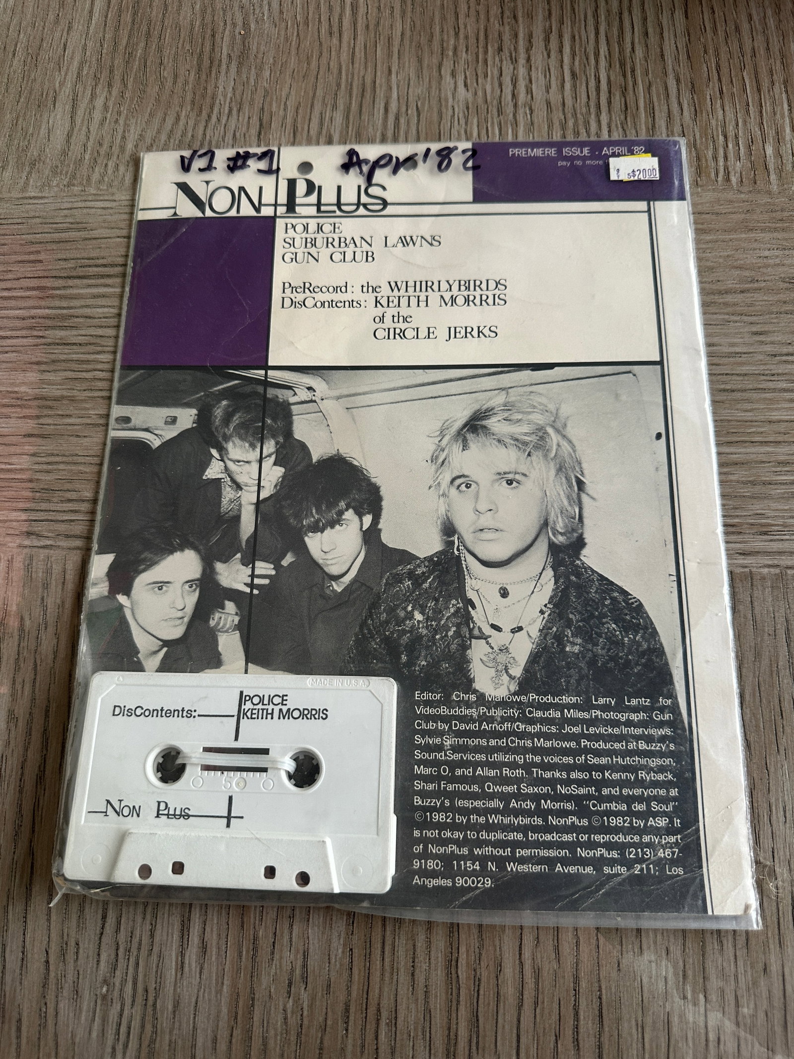 NonPlus #2 April 1982 Premiere Issue Music Magazine with Cassette Tape (1 of 2)