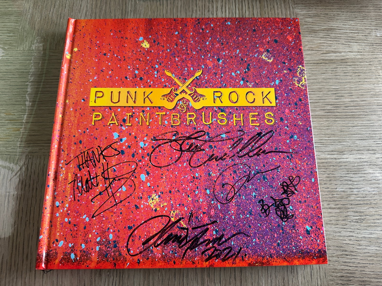 Punk Rock & Paintbrushes Multi-Signed Hardcover Book with 2021 Date (1 of 4)