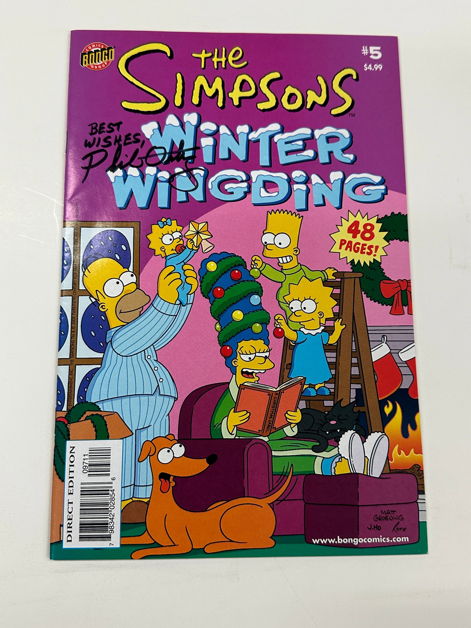 The Simpsons Winter Wingding #5 Bongo Comics Signed Phil Ortiz (1 of 3)