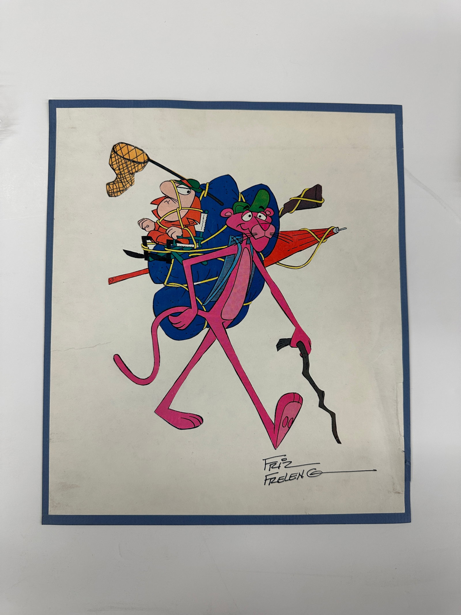 Friz Freleng Signed Pink Panther & The Inspector Storyboard Artwork: Friz Freleng Signed Pink Panther & The Inspector Storyboard Artwork.