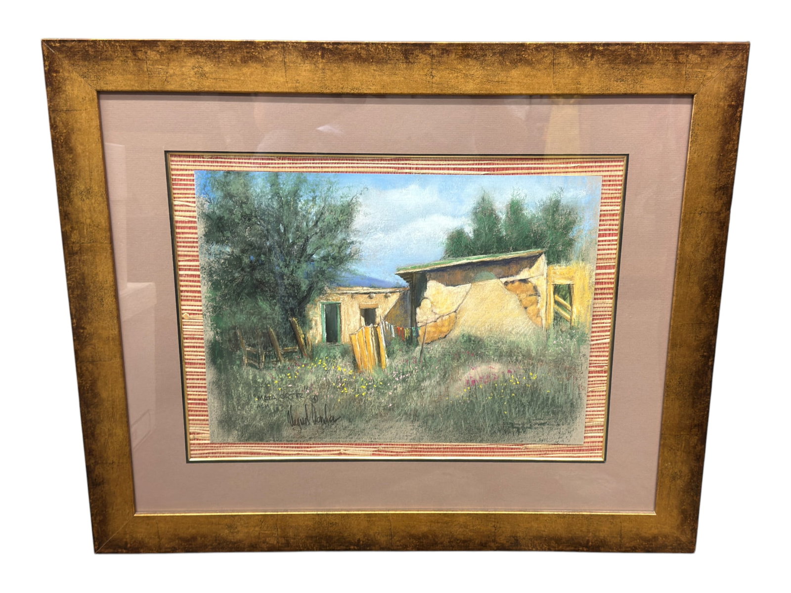 Miguel Varela (Texas) - "Mata Ortiz" Pastel on Paper, Signed and Titled: Miguel Varela (Texas) - "Mata Ortiz" Pastel on Paper, Signed and Titled. 23 1/2" x 27" with frame.