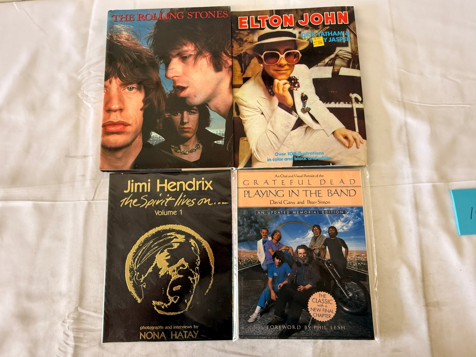 Lot of 4 Rock Music Coffee Table Books Rolling Stones Elton John Hendrix Grateful Dead (1 of 3)