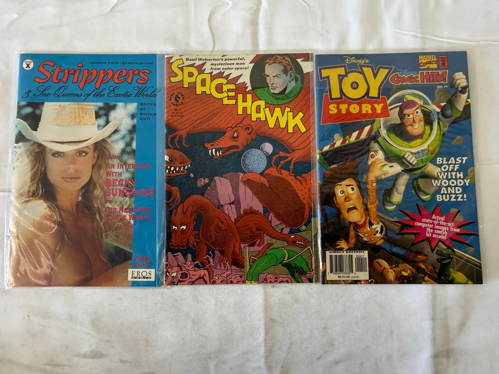 Vintage Comic Book Lot: Toy Story Marvel, Aliens Earth War, Space Hawk & More (1 of 2)