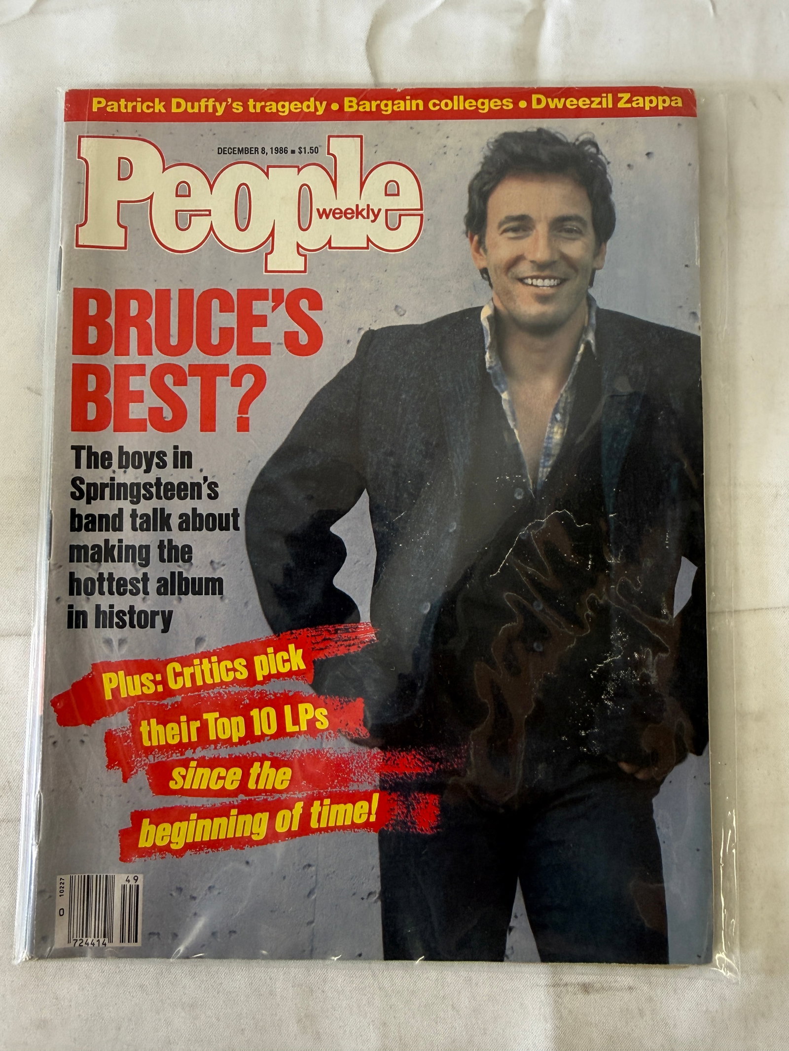People Weekly Magazine Dec 8 1986 Bruce Springsteen Cover Sealed (1 of 2)