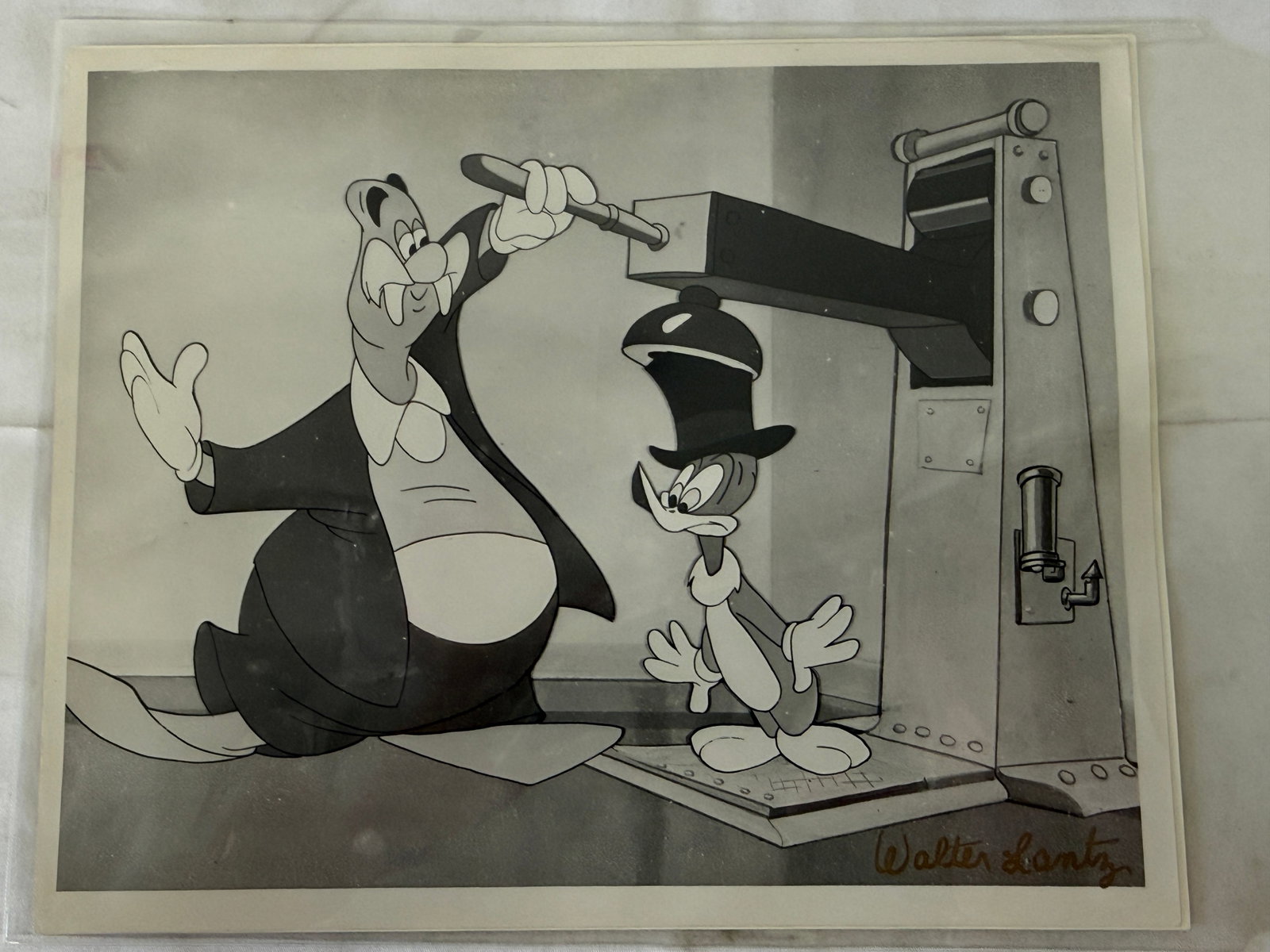 Walter Lantz Signed Oswald Rabbit Cel & Animation Photo Print Set 1970 (1 of 4)