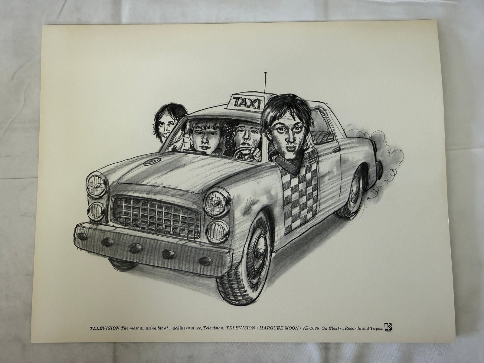 Elektra/Asylum Records 1977 Promo Art Prints Set of 5 Television Booker T MGs (1 of 5)