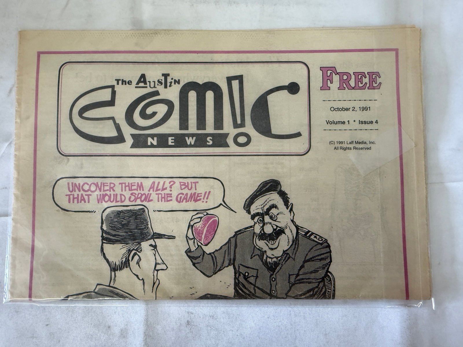 The Austin Comic News Vol 1 Issue 4 October 1991 Laff Media Free Publication: The Austin Comic News Vol 1 Issue 4 October 1991 Laff Media Free Publication