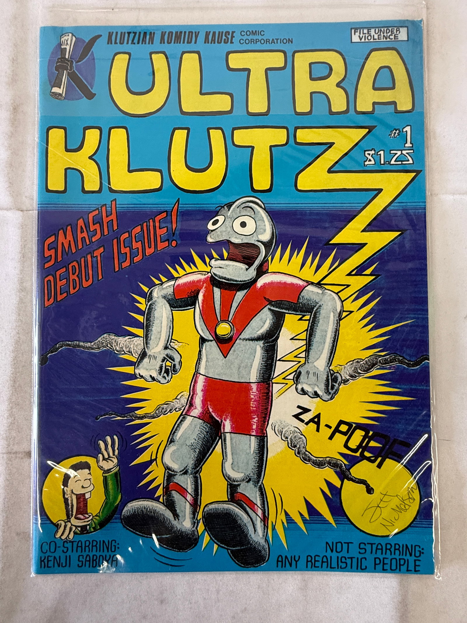 Ultra Klutz #1 Signed Scott Nicholson Underground Comic Book 1981 (1 of 3)