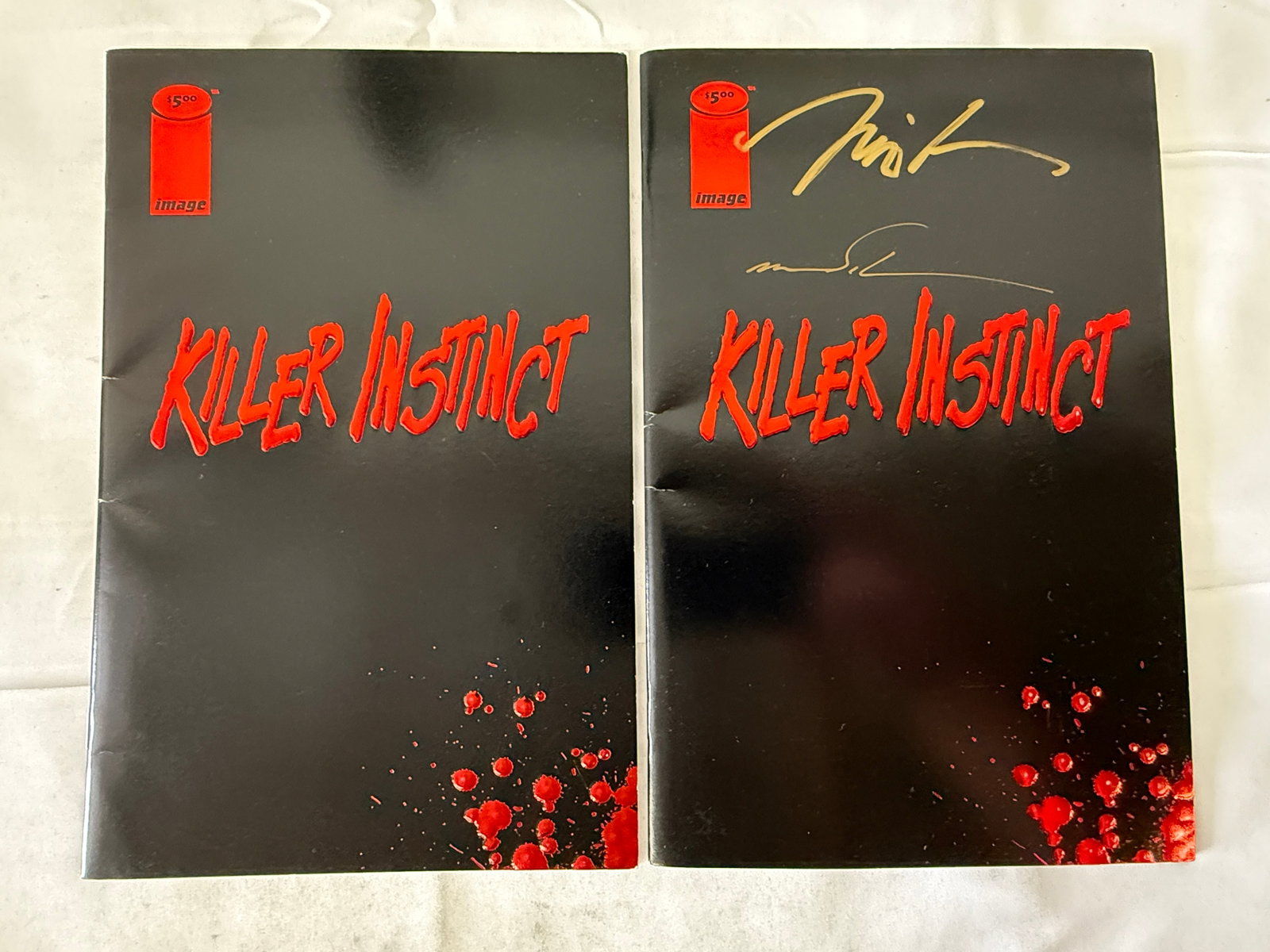 Killer Instinct Image Comics #1 Signed x2 Black Cover Variant Set of 2 (1 of 2)