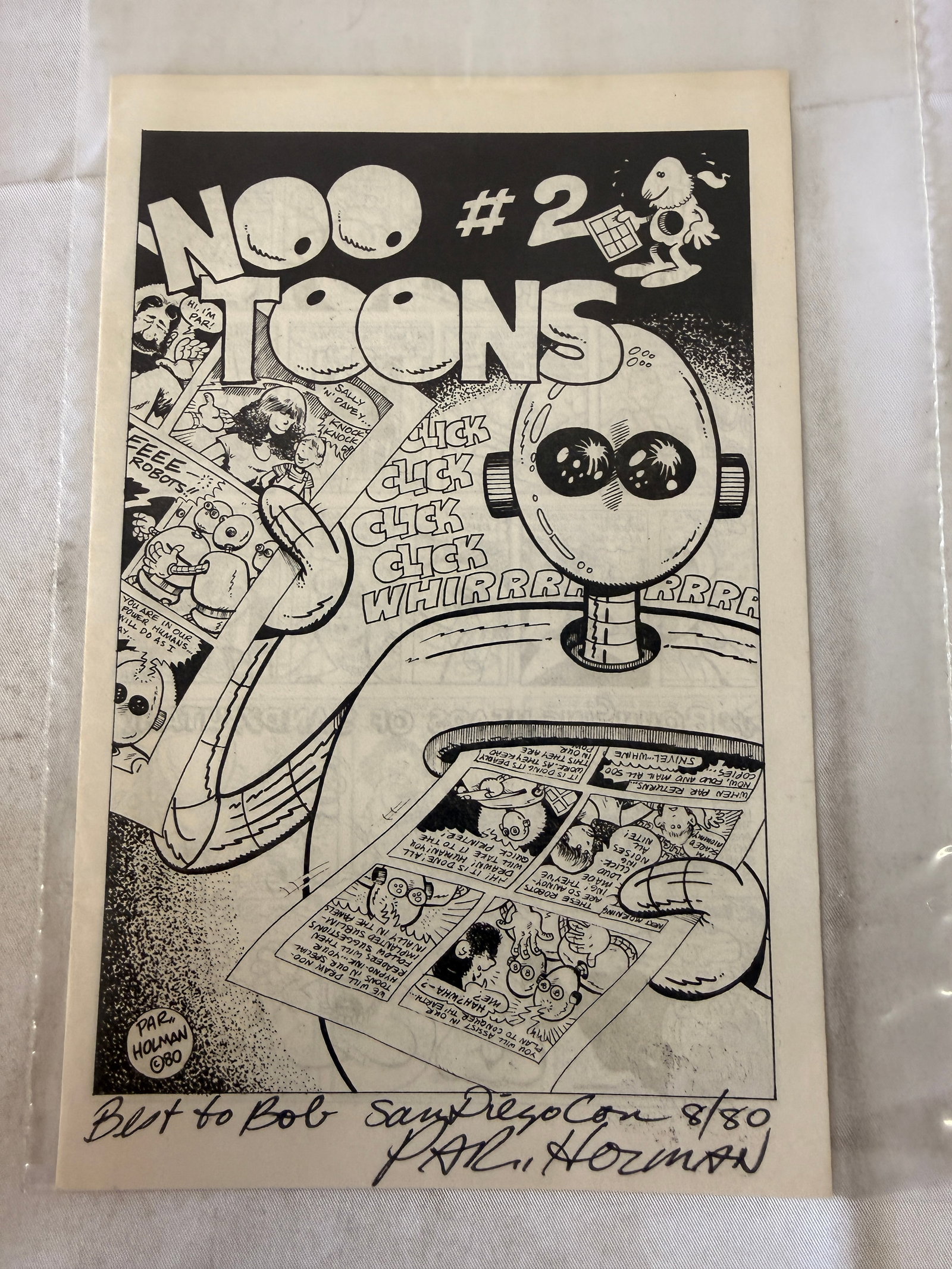 Noo Toons #2 Underground Comix Signed Par Holman 1980 San Diego Con (1 of 3)
