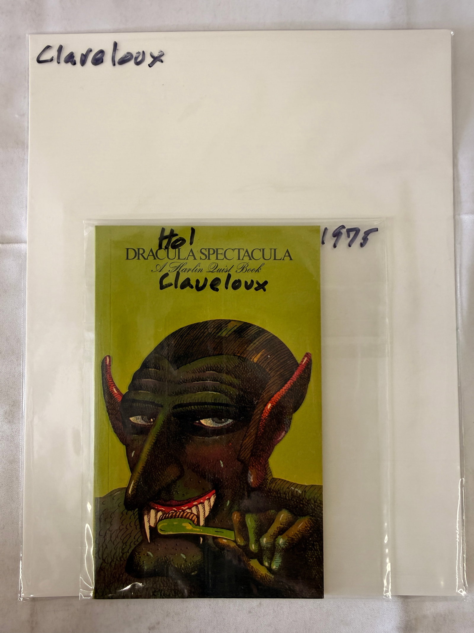 Ho! Dracula Spectacula Harlin Quist Book Claveloux 1975 Illustrated (1 of 2)