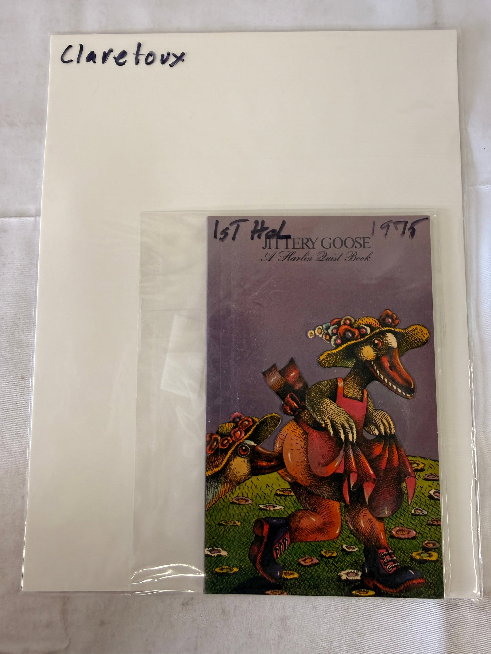 Jittery Goose Harlin Quist Book 1st Edition 1975 Claretoux Children's Book (1 of 2)