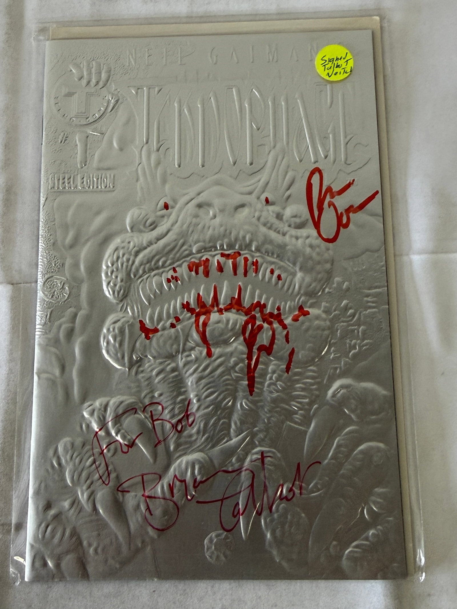 Neil Gaiman Teknophage #1 Steel Edition Comic Signed Bryan Talbot Tekno Comix (1 of 3)