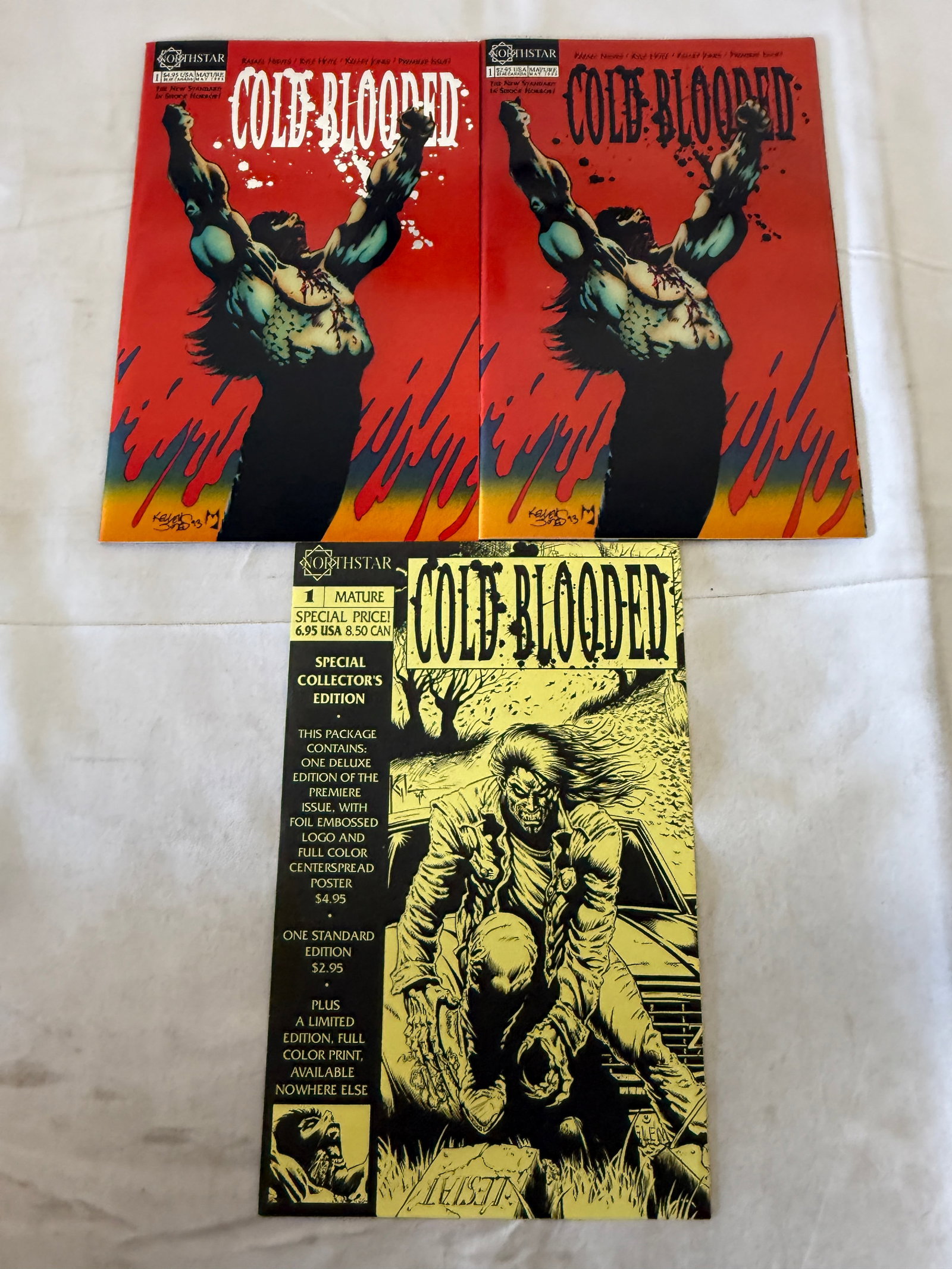 Cold-Blooded #1 Northstar Comics 1993 Lot of 3 Deluxe Standard Collector Edition: Cold-Blooded #1 Northstar Comics 1993 Lot of 3 Deluxe Standard Collector Edition