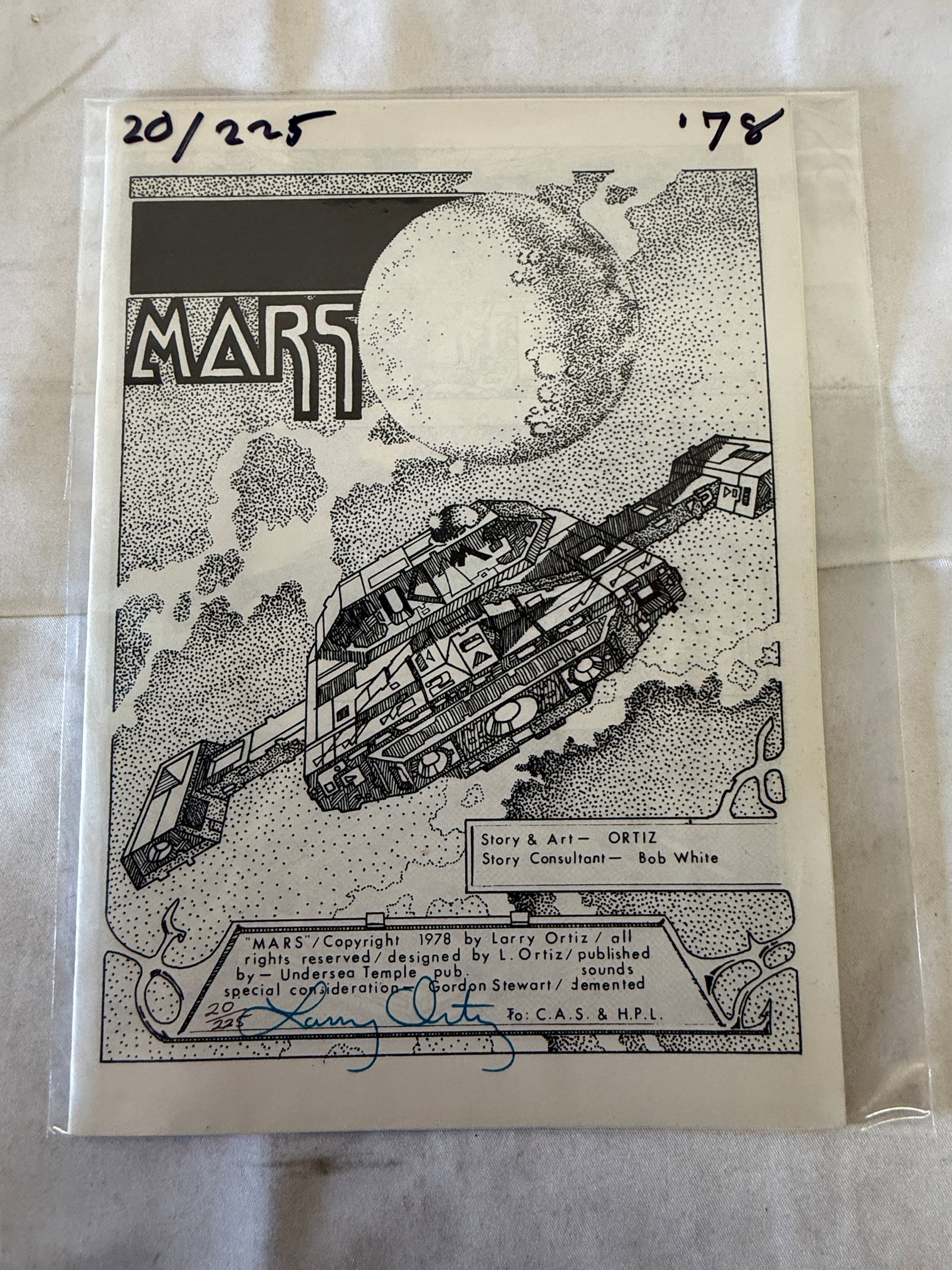 MARS Comic 1978 Larry Ortiz Signed Limited Edition #20/225 Undersea Temple Pub (1 of 3)