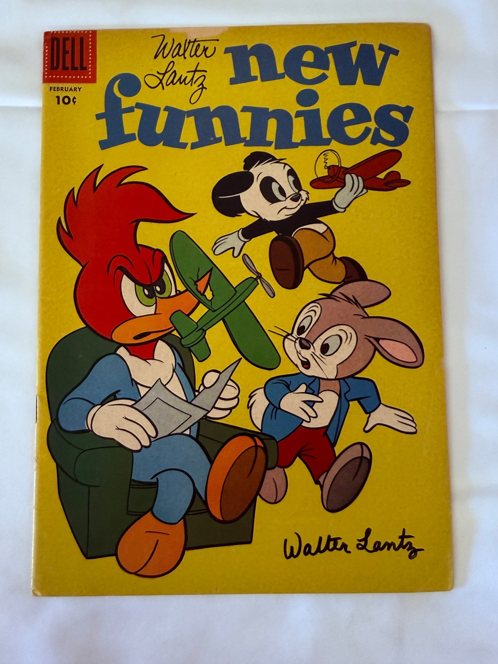 Walter Lantz New Funnies #240 Dell Comic Feb 1957 Signed Woody Woodpecker (1 of 4)