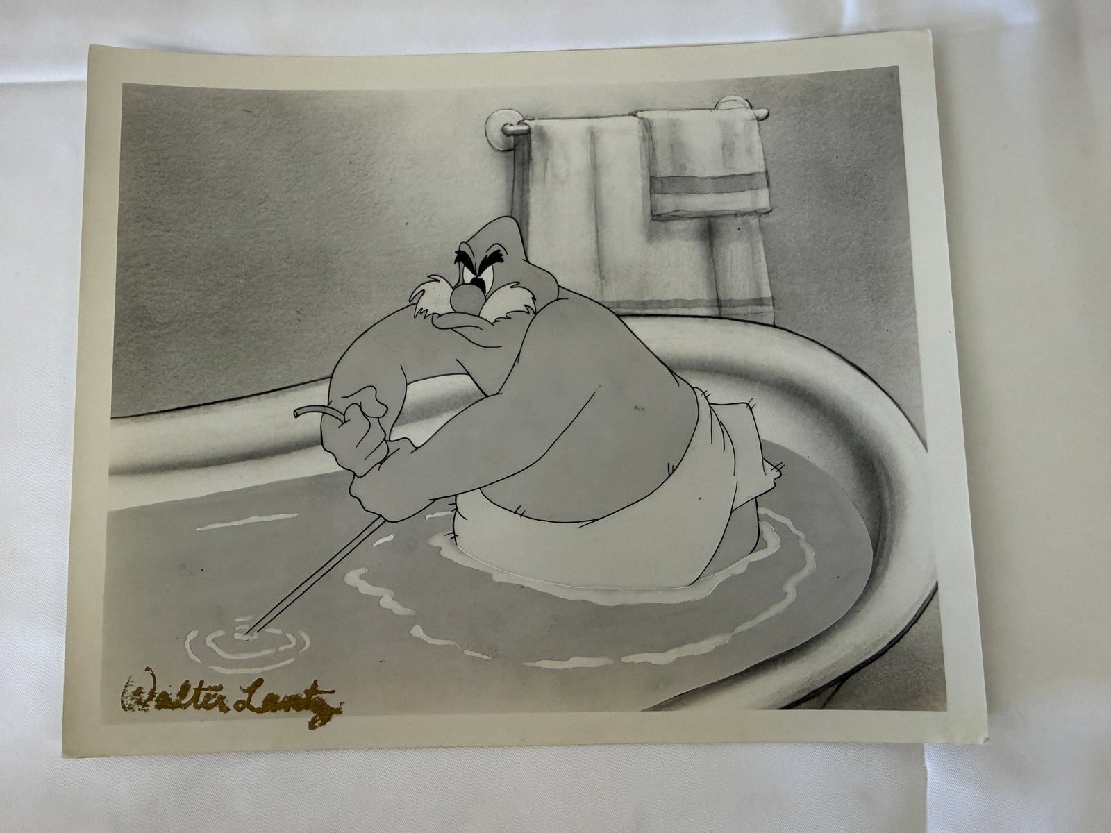 Wally Walrus Walter Lantz Signed Lobby Card Photo Bathing Buddies Woody Woodpecker (1 of 3)