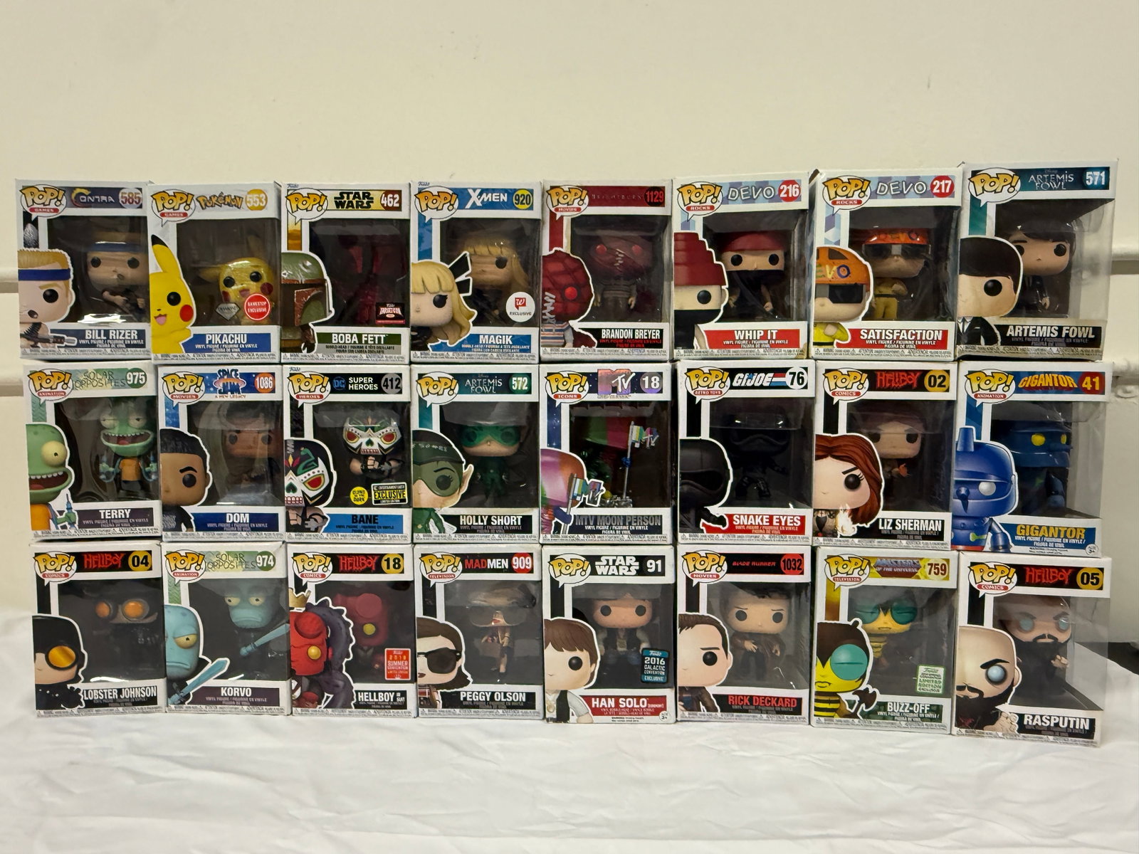 Funko Pop Vinyl Collection x24 Mixed Lot Star Wars Hellboy Pokemon GI Joe Devo (1 of 1)
