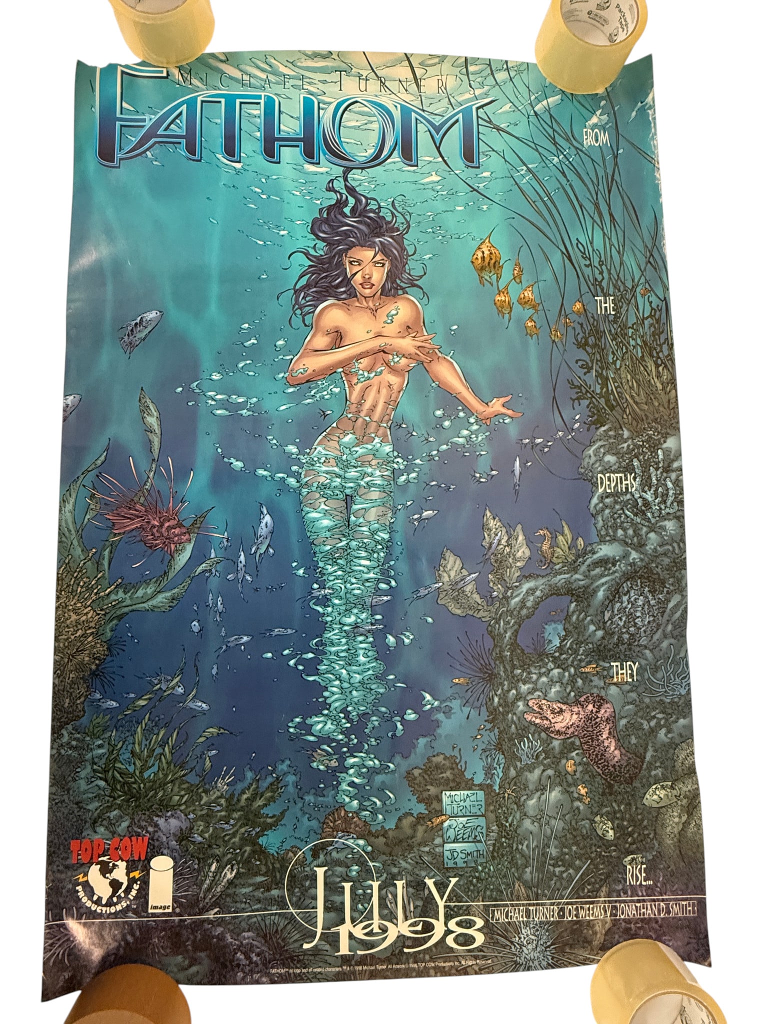 Michael Turner's Fathom Top Cow Image Comics Promo Poster July 1998 24x36 (1 of 4)
