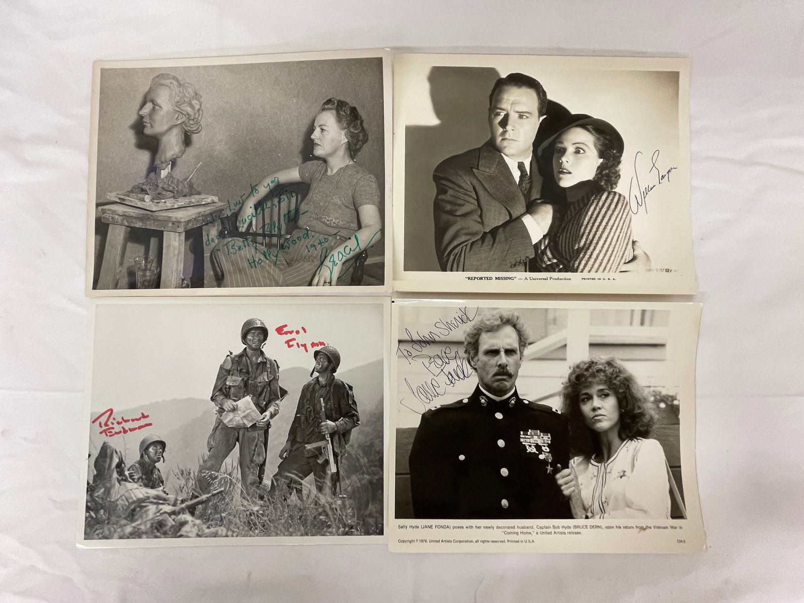 Vintage Signed B&W Celebrity Photograph Collection Lot (1 of 12)
