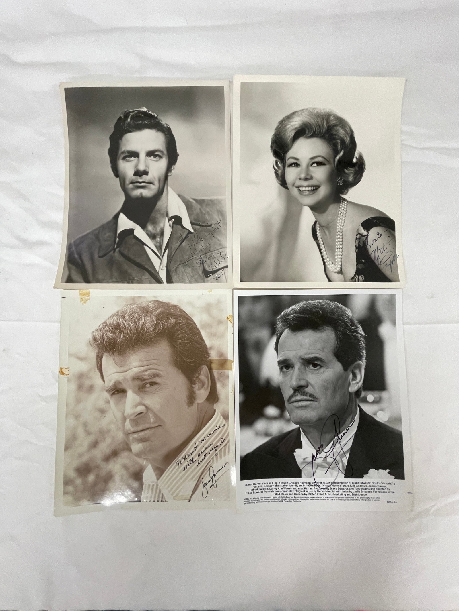 Vintage Signed B&W Celebrity Photograph Collection Lot (1 of 9)