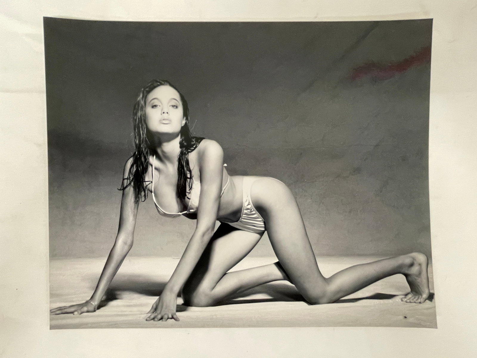 Angelina Jolie Original B&W Photograph by Harry Langdon, Signed, 8x10 (1 of 6)