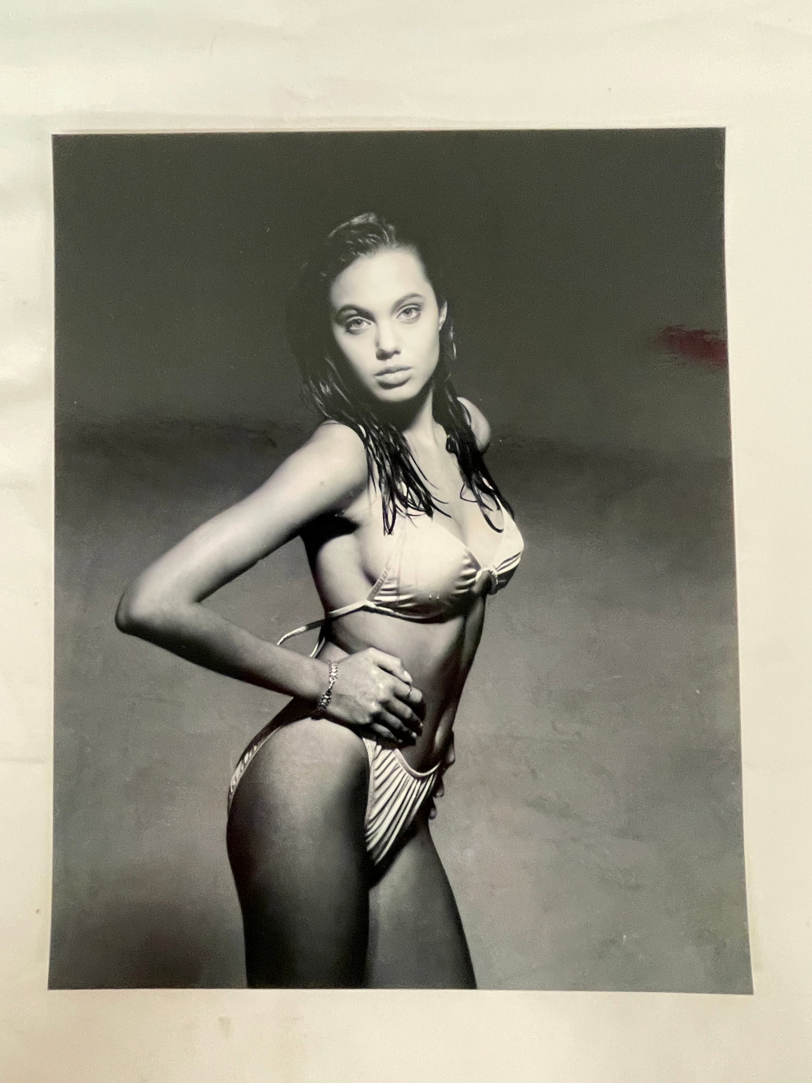 Angelina Jolie Original B&W Photograph by Harry Langdon, Signed, 8x10 (1 of 5)