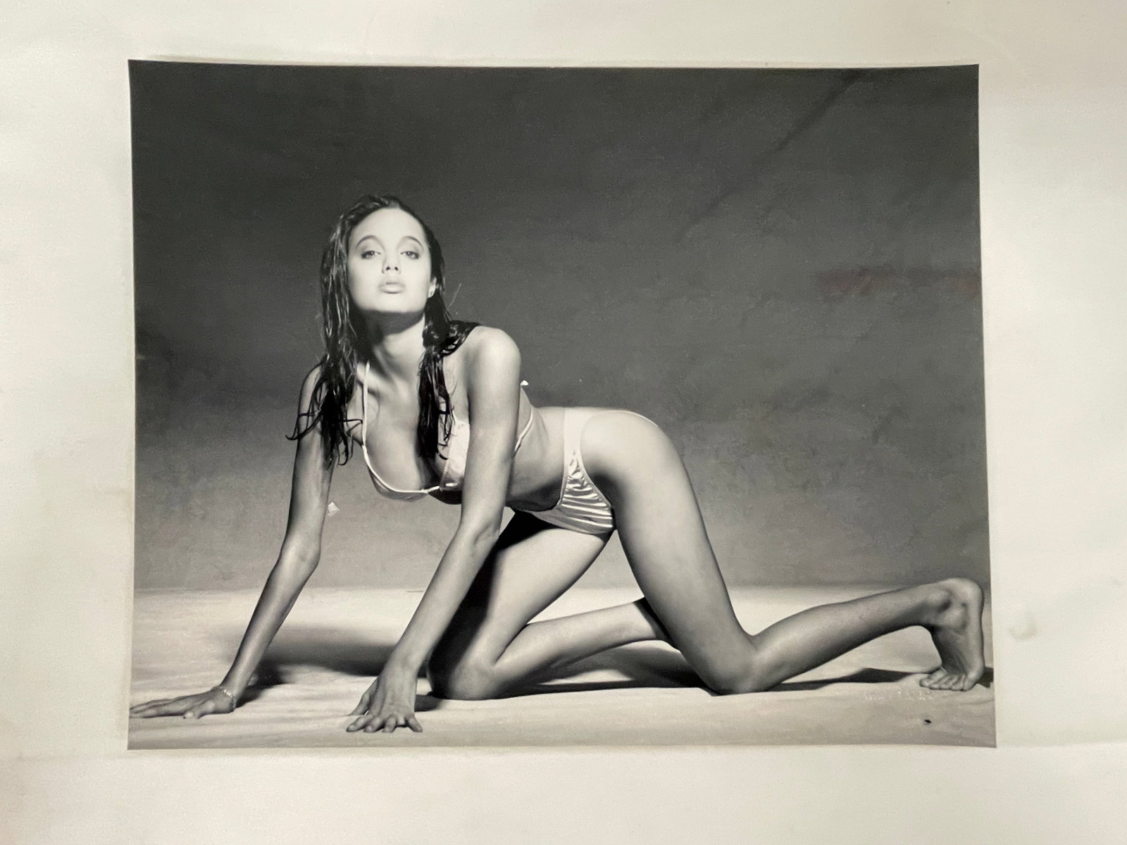 Angelina Jolie Original B&W Photograph by Harry Langdon, Signed, 8x10 (1 of 6)