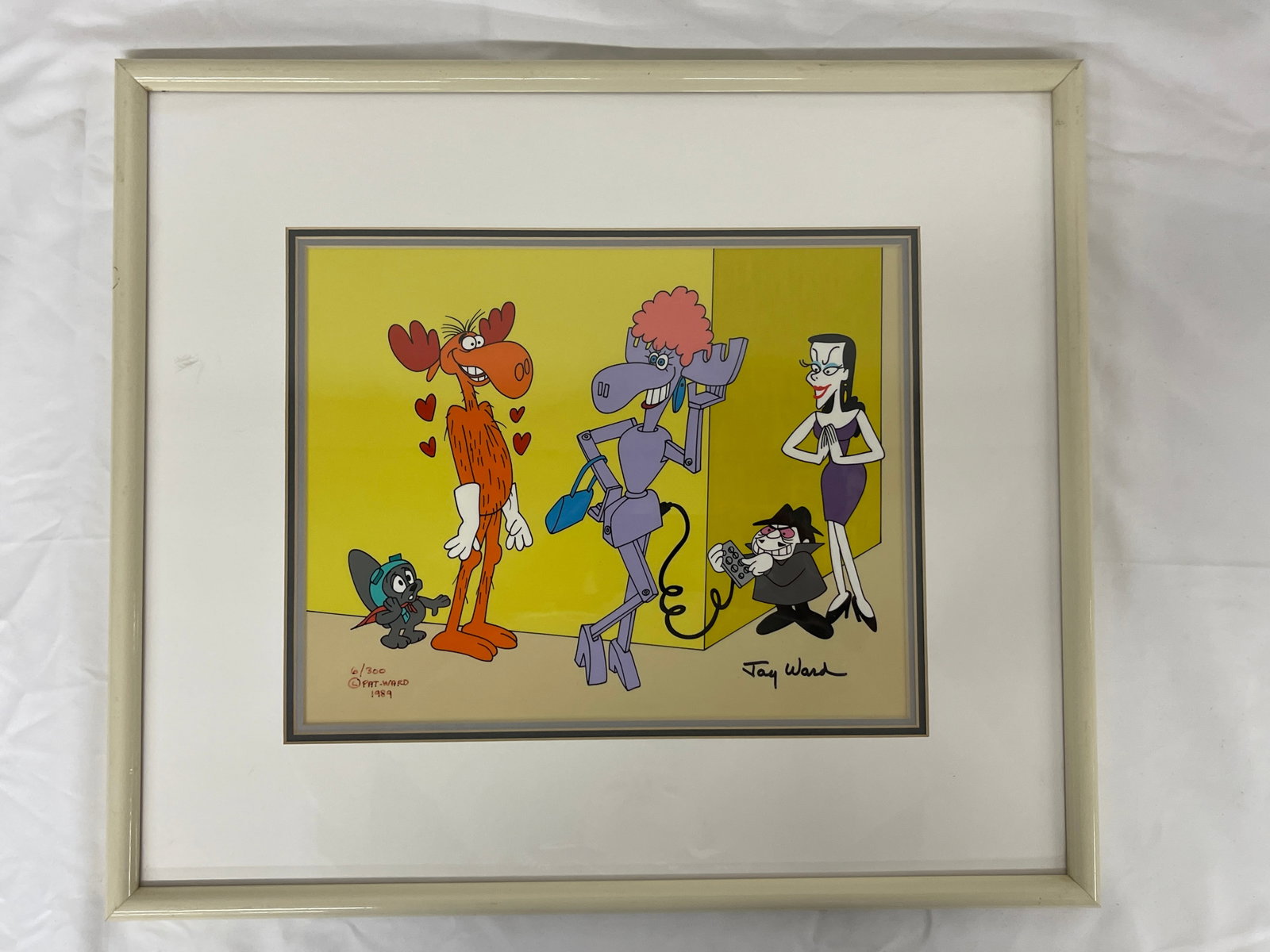 Jay Ward Rocky & Bullwinkle Limited Edition Sericel 6/300 Signed 1989 (1 of 7)