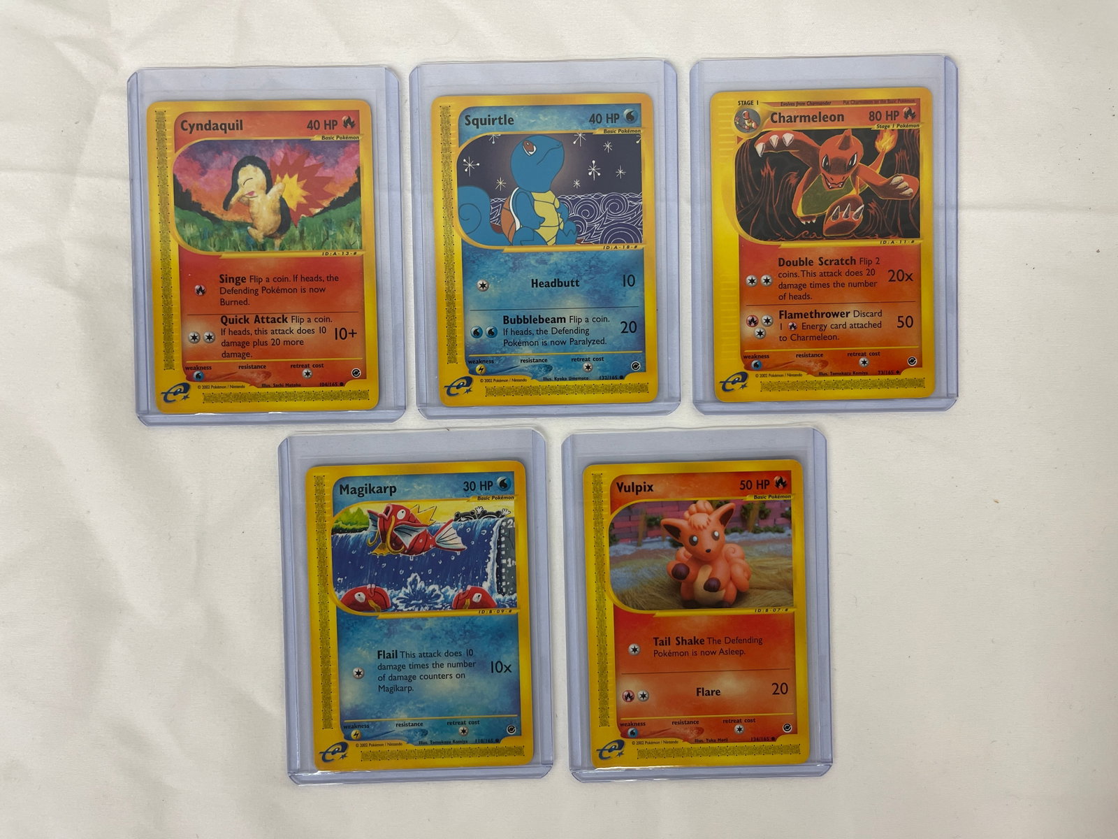 Pokemon TCG Expedition Base Set Cards x5 Cyndaquil Squirtle Charmeleon 2002: Pokemon TCG Expedition Base Set Cards x5 Cyndaquil Squirtle Charmeleon 2002