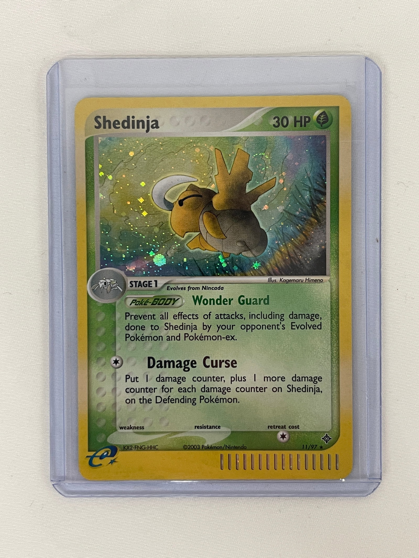 Shedinja Holo Rare Pokemon TCG Card 11/97 EX Dragon 2003 (1 of 2)