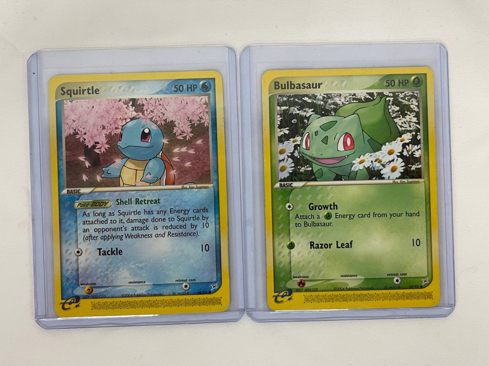Squirtle & Bulbasaur Pokemon EX Team Magma vs Team Aqua TCG Cards 2004: Squirtle & Bulbasaur Pokemon EX Team Magma vs Team Aqua TCG Cards 2004