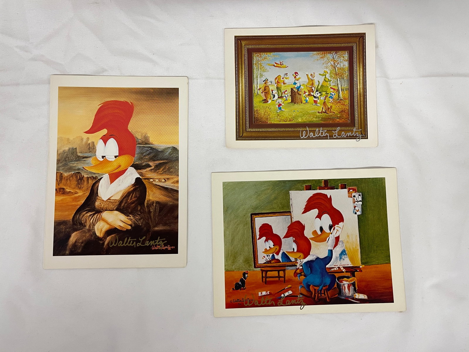 Walter Lantz Woody Woodpecker Signed Lithograph Prints Set of 3 with Ephemera (1 of 9)