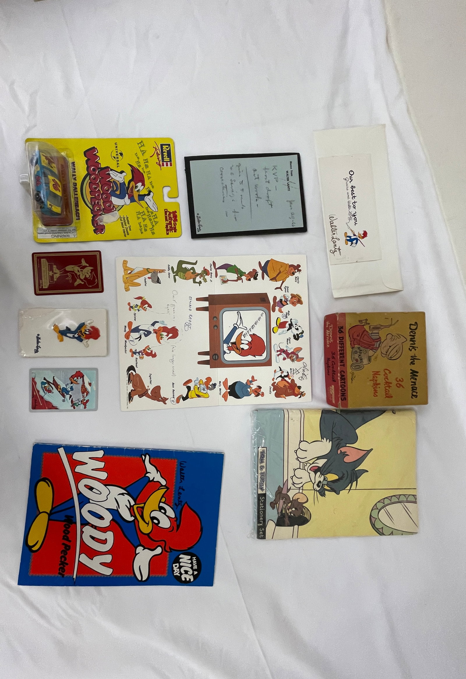 Woody Woodpecker Walter Lantz Signed Memorabilia Collection Lot w/ Rare Items: Woody Woodpecker Walter Lantz Signed Memorabilia Collection Lot w/ Rare Items