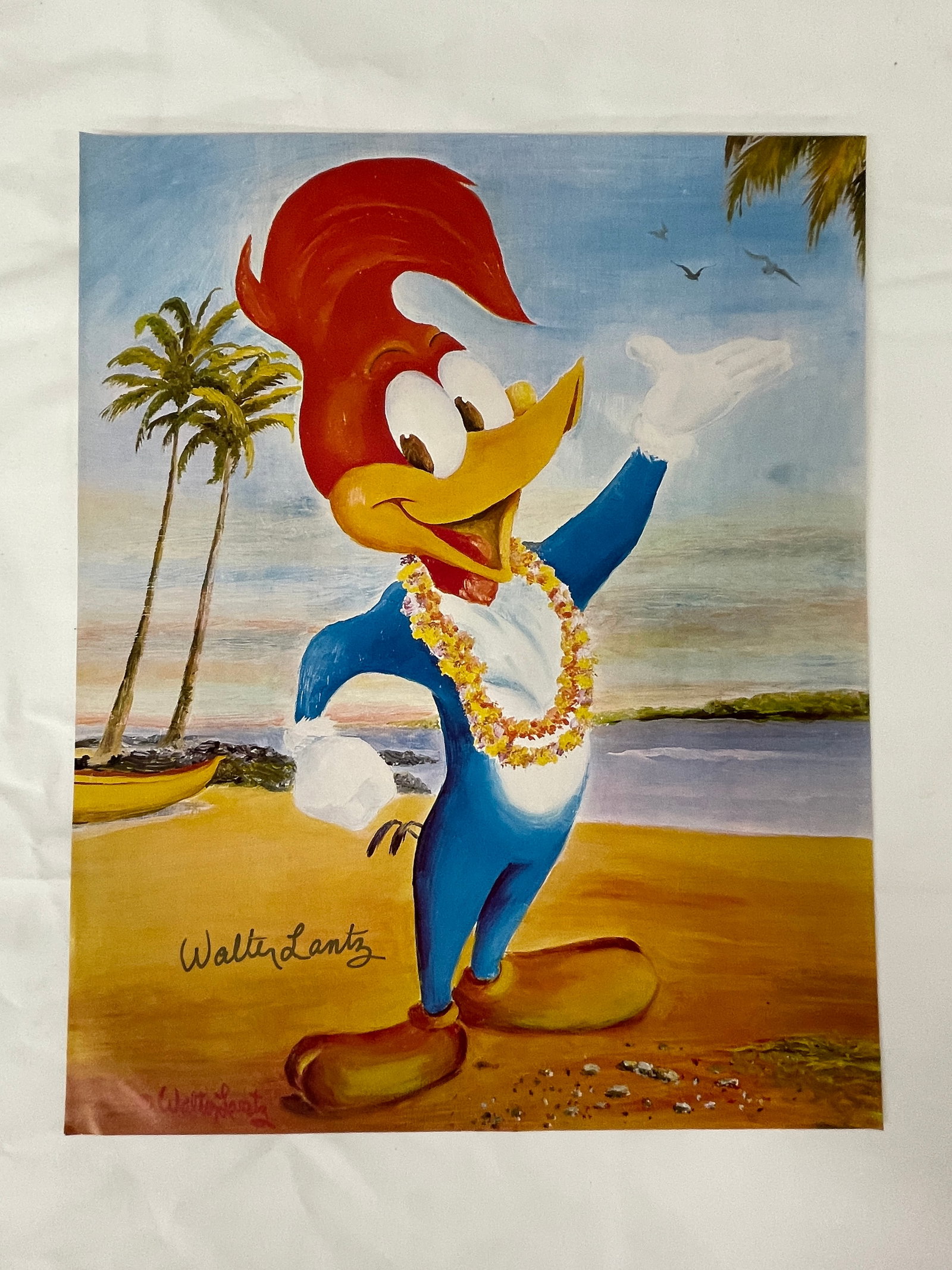 Woody Woodpecker Walter Lantz Signed Poster: Woody Woodpecker Walter Lantz Signed Poster