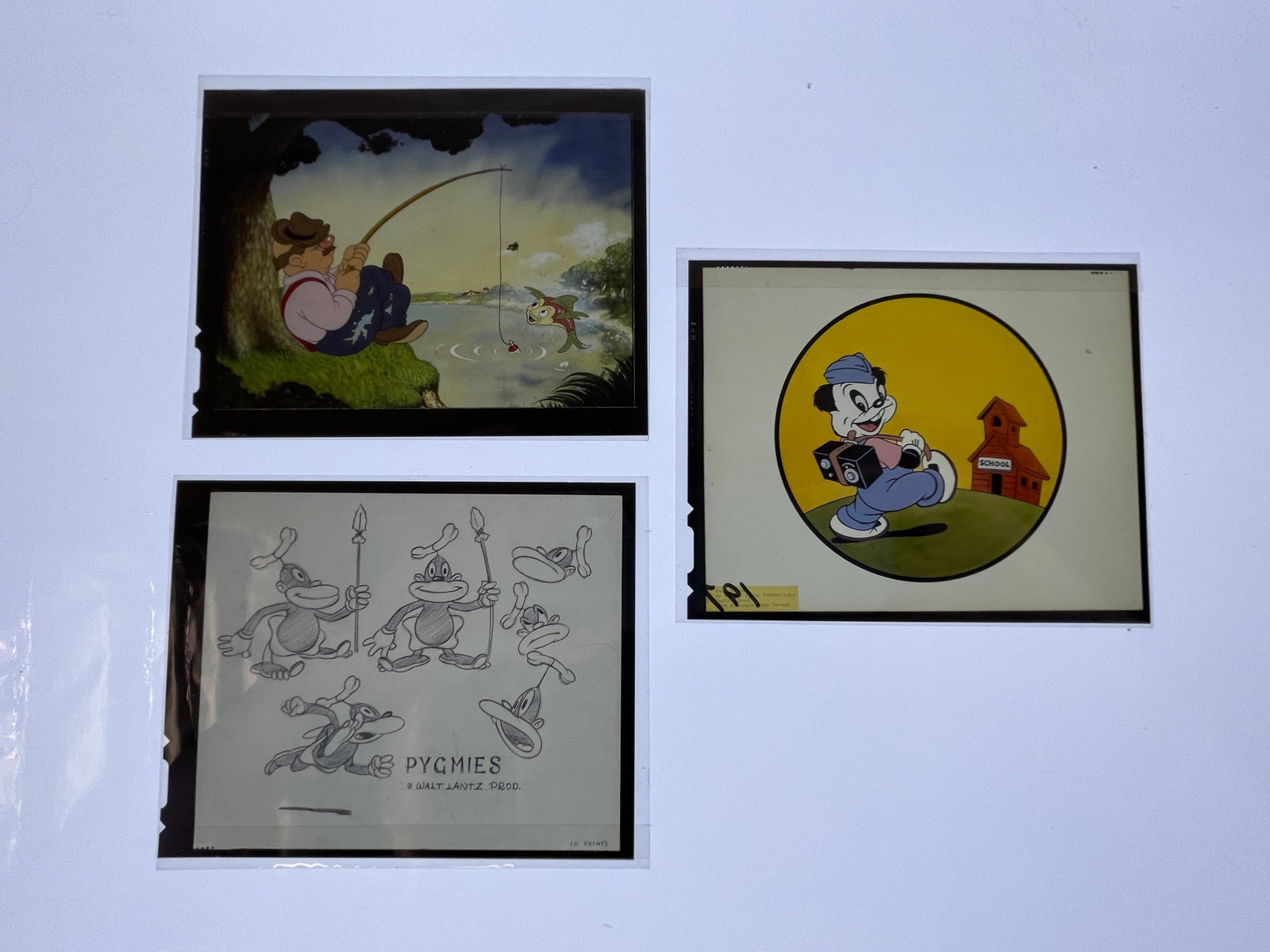 Walt Lantz Productions Vintage Animation Film Transparencies Lot of 3 Pygmies (1 of 6)