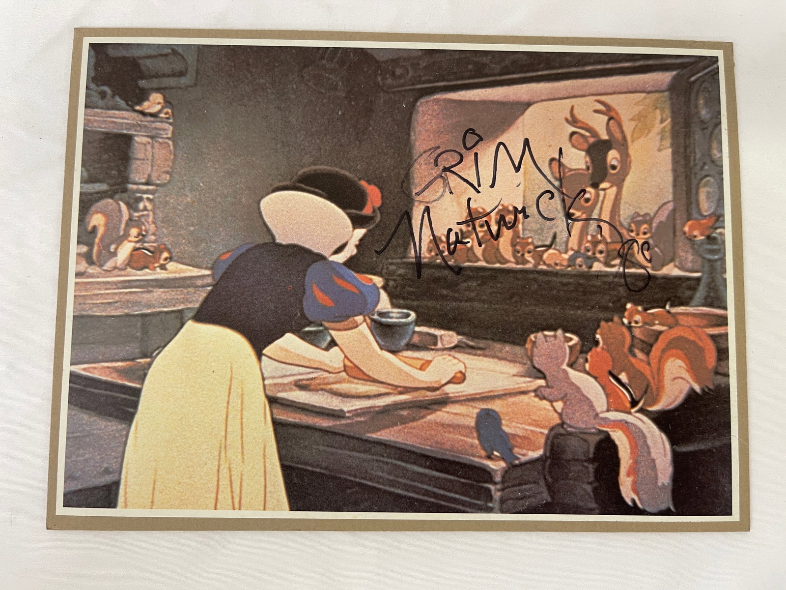 Snow White Disney Signed Grim Natwick Animation Photo Print 7x9 Matted: Snow White Disney Signed Grim Natwick Animation Photo Print 7x9 Matted